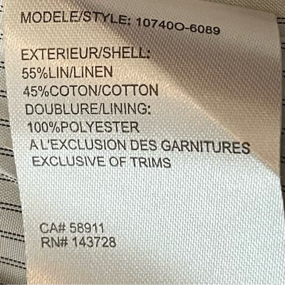 Tribal Navy Linen Blend Career Academia Prep Jacket Blazer NWOT Size 6 - Picture 10 of 12